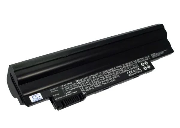 Acer Aspire One 500, 1200, AOD200 Series Replacement Battery 6600mAh - Image 2