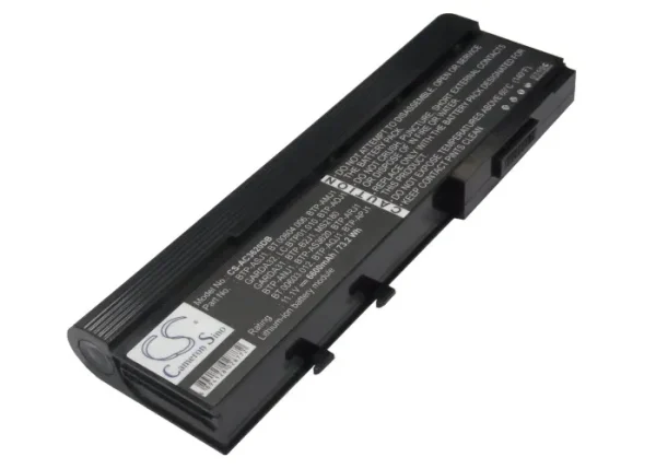 Acer Aspire 2000, 3000, 5000, Extensa 4000, TravelMate 6000 Series Replacement Battery 6600mAh/73.26Wh - Image 4