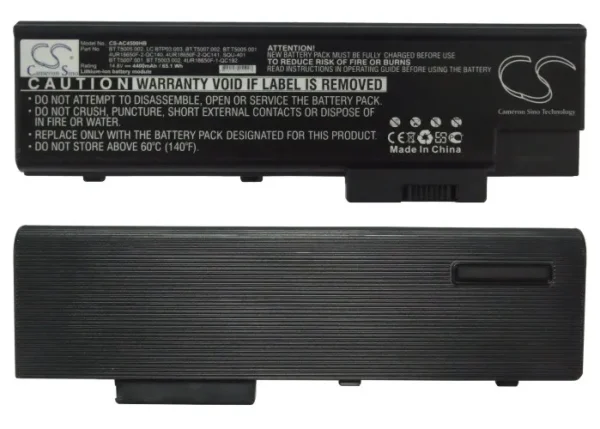 Acer Aspire 1400, TravelMate 2300, 4500, Extensa 3000 Series Replacement Battery 4400mAh/65.12Wh