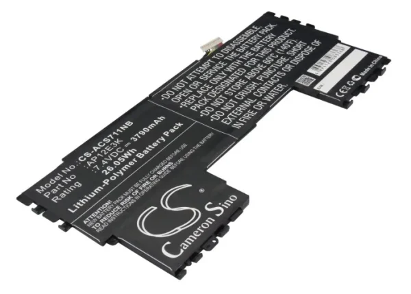 Acer Aspire Aspire S7 11", Aspire S7 Ultrabook IPS, Aspire S7-191, Aspire S7-191-53314G12ass, Aspire S7-191-73514G25ASS Replacement Battery 3790mAh / 28.05Wh - Image 7