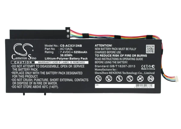 Acer Aspire P3-131, Aspire P3-131-21292G06as, Aspire P3-131-21292G12as, Aspire P3-171, Series Replacement Battery 5250mAh / 38.85Wh