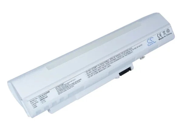 Acer White Aspire One AOA, AOD, D150, A150 Series Replacement Battery 6600mAh - Image 2