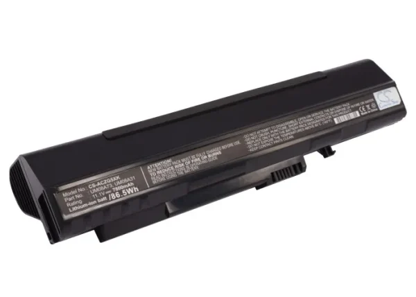 Acer Black Aspire One AOA, AOD, D150, A150 Series Replacement Battery 7800mAh - Image 5