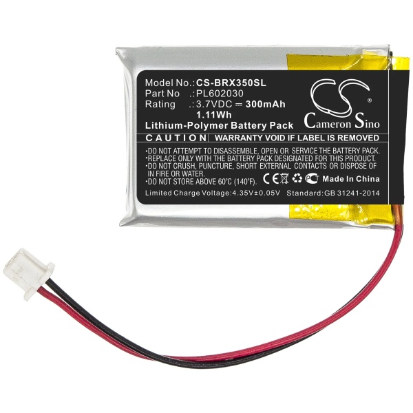 BlueParrott VXI B350-XT Replacement Battery 300mAh / 1.11Wh