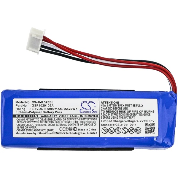 JBL Charge 3 2016 Replacement Battery 6000mAh / 22.20Wh