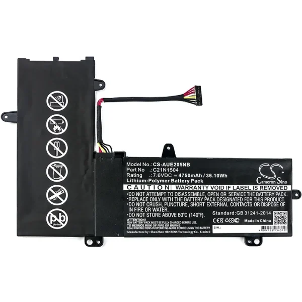 Asus EeeBook E205SA, TP200SA Series Replacement Battery 4750mAh / 36.10Wh