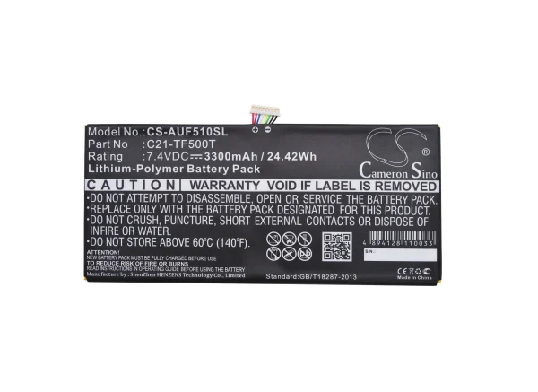 Asus Transformer Pad TF500T Replacement Battery 3300mAh / 24.42Wh