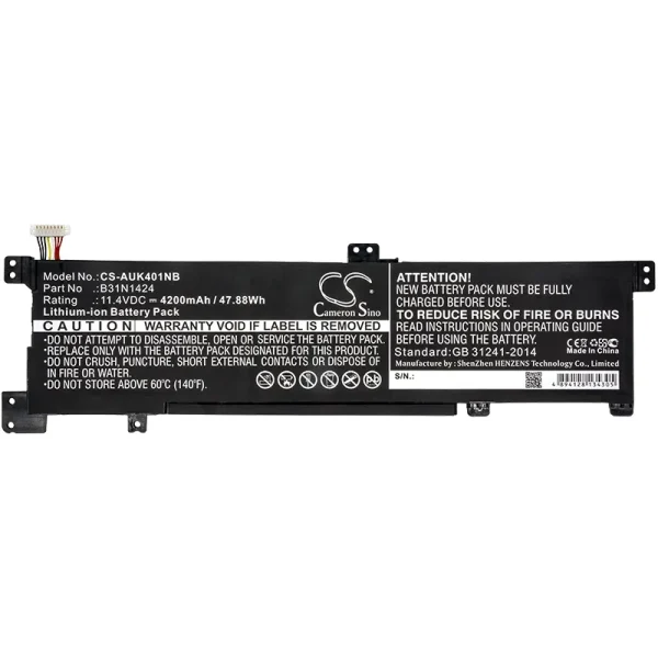 Asus K401LB, K401UB, K401UQ Series Replacement Battery 4200mAh / 47.88Wh