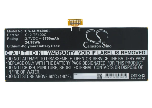 Asus Transformer Pad TF303CL, TF502T, TF600TG Series Replacement Battery 6750mAh / 24.98Wh