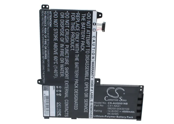 Asus Q501L, Q501LA, Q501LA-BBI5T03, Q501LA-BSI5T19 Replacement Battery 4500mAh / 66.60Wh