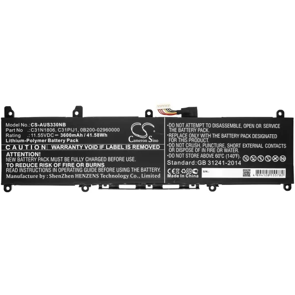 Asus ADOL 13, X330FN, S330FA, S330UA Series Replacement Battery 3600mAh / 41.58Wh