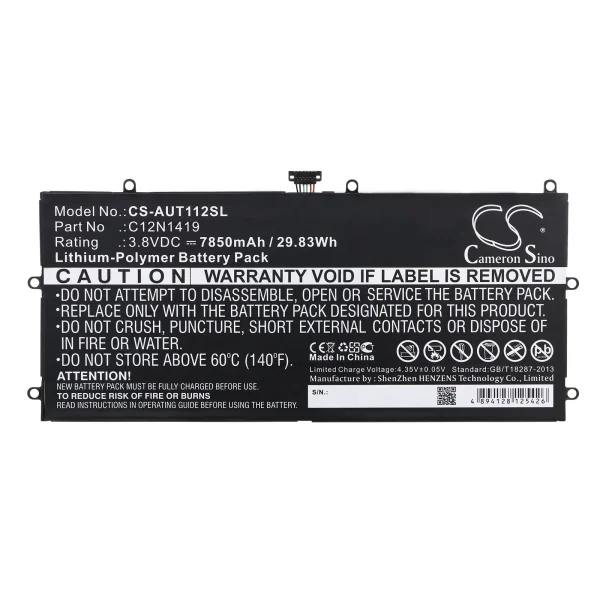 Asus Transformer Book T100 Chi, Transformer Book T100CHI-FG003 Replacement Battery 7850mAh / 29.83Wh