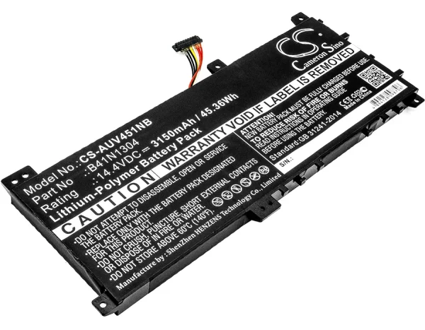 Asus VivoBook V451LA, VivoBook V451LA-DS51T Replacement Battery 3150mAh / 45.36Wh - Image 2