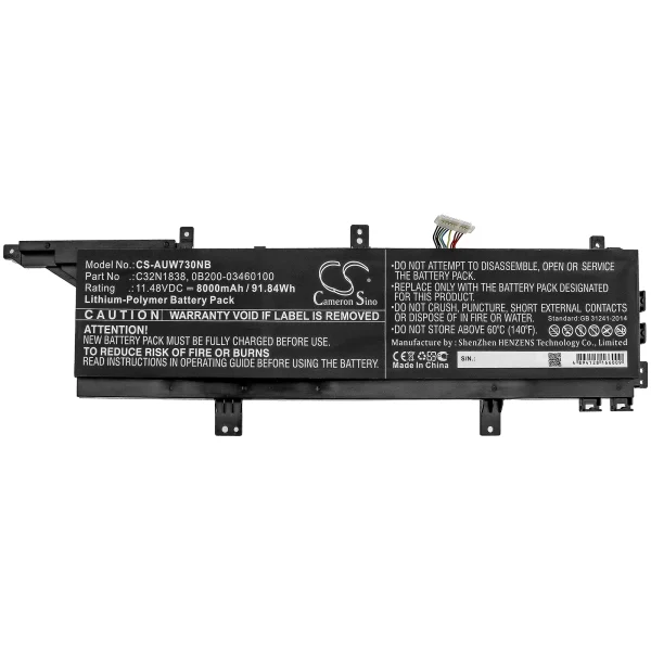 Asus ProArt StudioBook Pro X W730G5, W730G5T Series Replacement Battery 8000mAh / 91.84Wh