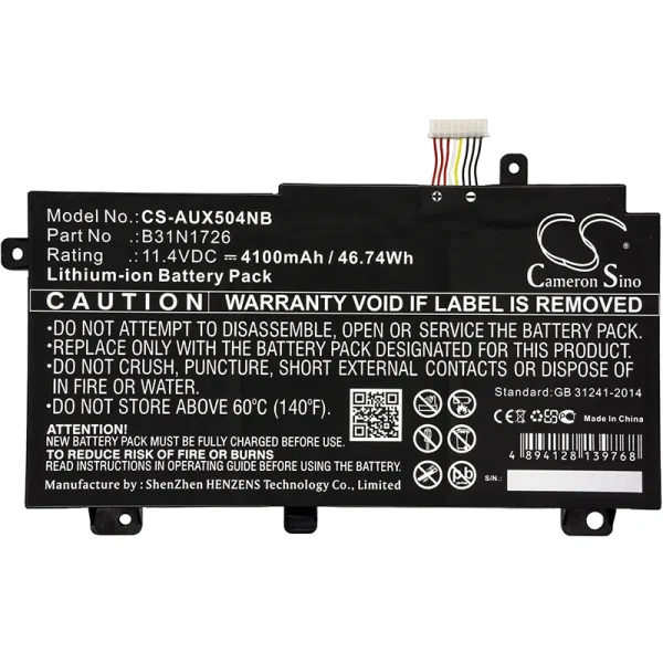 Asus TUF Gaming TUF565, A15, A17, FX505, FX504 Series Replacement Battery 4100mAh / 46.74Wh