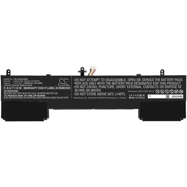 Asus UX534FT, UX534FA, UX563FD, UX534FTC Series Replacement Battery 4500mAh / 69.30Wh