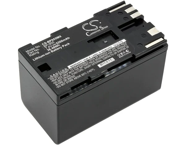 Canon EOS C100, EOS C100 Mark II, GL2, XF100, XF105, XF300 Series Replacement Battery 5200mAh / 38.48Wh - Image 2