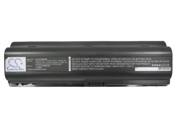 HP Pavilion dv2000, dv6000, G6000, G7000 Series Replacement Battery 6600mAh