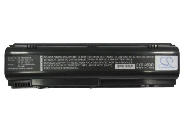 DELL  Inspiron 1300, Inspiron B120, Inspiron B130 Replacement Battery 8800mAh