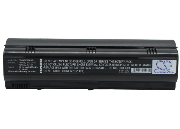 DELL  Inspiron 1300, Inspiron B120, Inspiron B130 Replacement Battery 6600mAh/73.26Wh