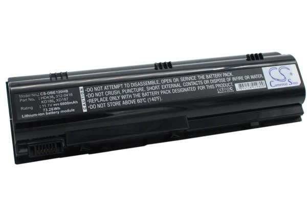 DELL  Inspiron 1300, Inspiron B120, Inspiron B130 Replacement Battery 6600mAh/73.26Wh - Image 4