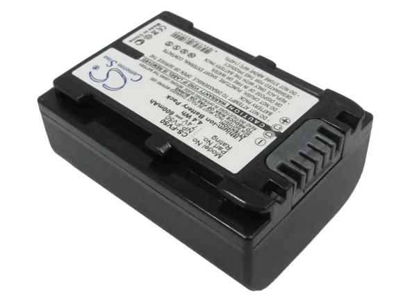 Sony DCR-DVD403, DCR-DVD505, DCR-HC23E, DCR-HC27, DCR-HC41, DCR-SR190E, DCR-SX31E, NEX-VG20EH Series Replacement Battery 600mAh - Image 5