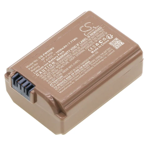 Sony Alpha 33, Alpha 5000, Alpha 5100, Alpha 55, Alpha 55V, Alpha 6, Alpha 7, Alpha A6300 Series Replacement Battery 1050mAh / 7.77Wh - Image 6