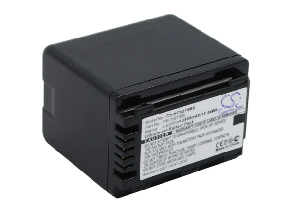 Panasonic HC-250EB, HC-550EB, HC-727EB, HC-750EB, HC-770EB, HC-989 Series Replacement Battery 3400mAh / 12.24Wh - Image 2