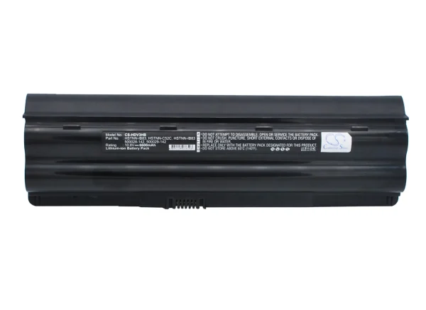 HP Pavilion dv3-1000, Pavilion dv3-1001TX, Pavilion dv3-1051xx, Pavilion dv3-1073cl Replacement Battery 6600mAh