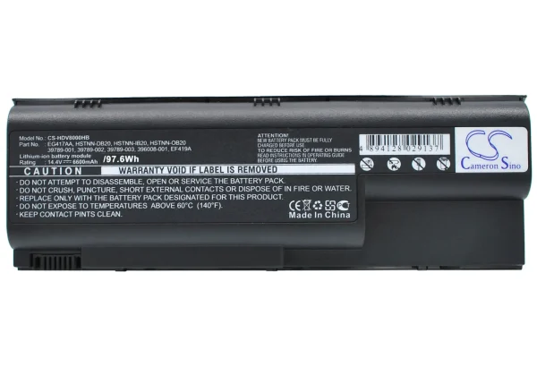 HP Pavilion dv8000 Series Replacement Battery 6600mAh / 95.04Wh