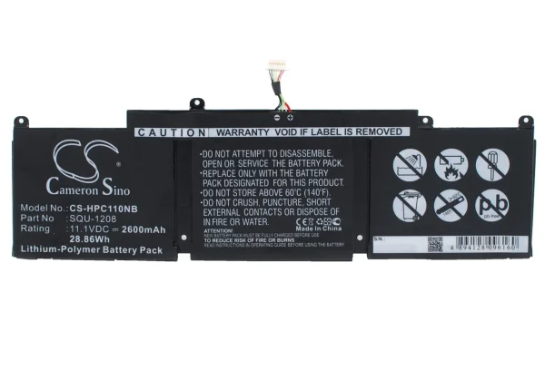 HP Chromebook 11, Chromebook 11 2000, 11 G1, 11 G2, 11-1101, 11-1101US Replacement Battery 2600mAh / 28.86Wh