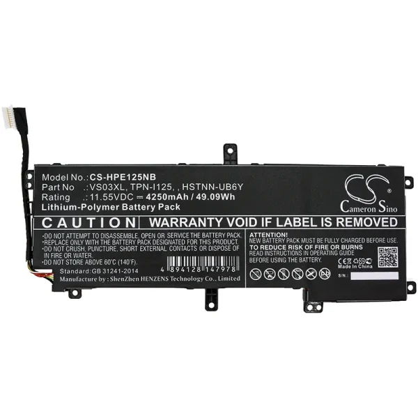 HP Envy 15-AS000 Series Replacement Battery 4250mAh / 49.09Wh