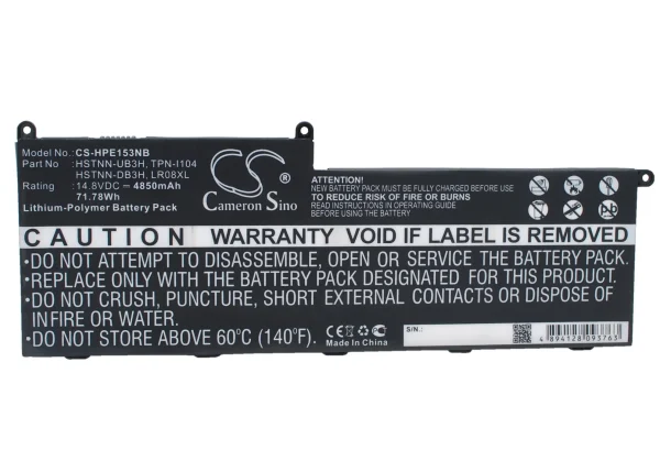 HP Envy 15-3000 Series Replacement Battery 4850mAH / 71.78Wh