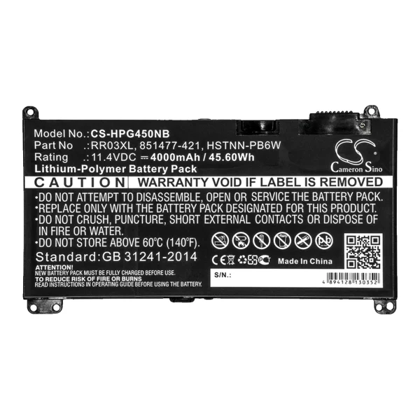 HP Probook 430 G5, 440, 470, G4, Zhan66 Replacement Battery 4000mAh / 45.60Wh