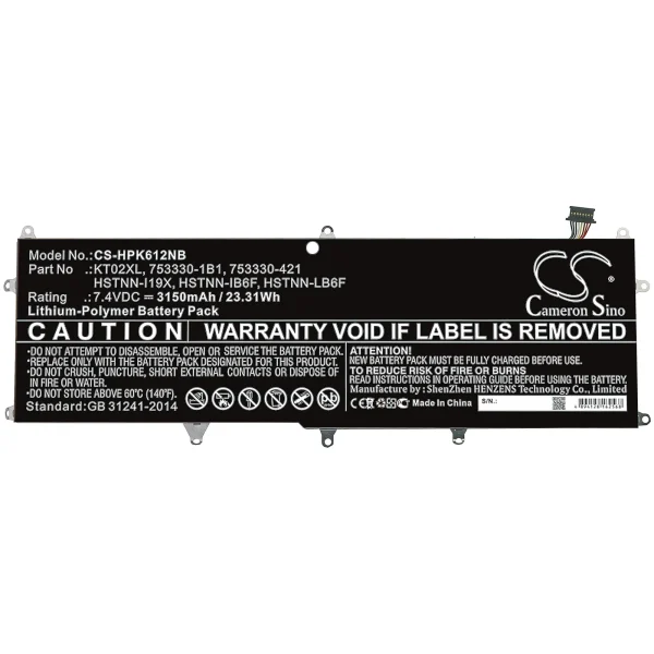 HP Pro X2 612 G1 Keyboard Replacement Battery 3150mAh / 23.31Wh