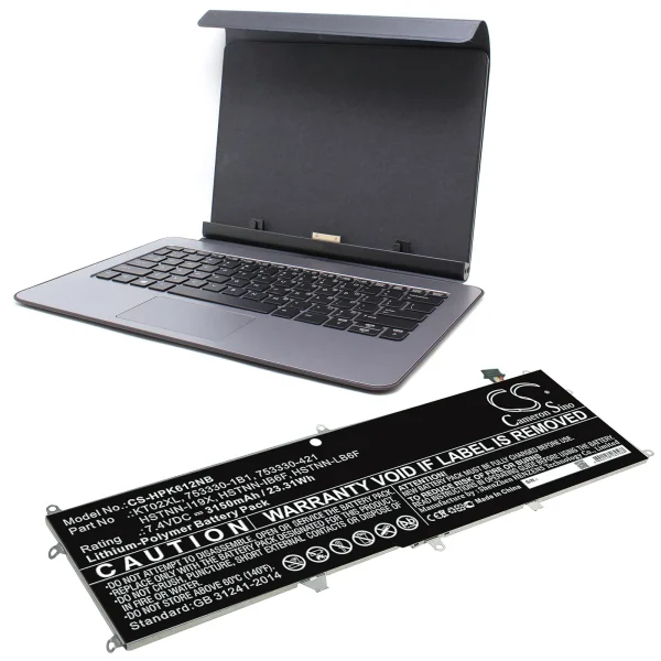 HP Pro X2 612 G1 Keyboard Replacement Battery 3150mAh / 23.31Wh - Image 2