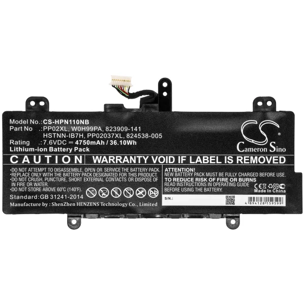 HP Pavilion 11-S001TU, Pavilion 11-S002TU, Pavilion 11-S003TU Replacement Battery 4750mAh / 36.10Wh