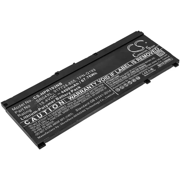 HP Gaming Pavilion 15-CX0000, OMEN 15-CE000, OMEN 15-DC0000, Pavilion Power 15-CB Series Replacement Battery 4400mAh / 67.76Wh - Image 2