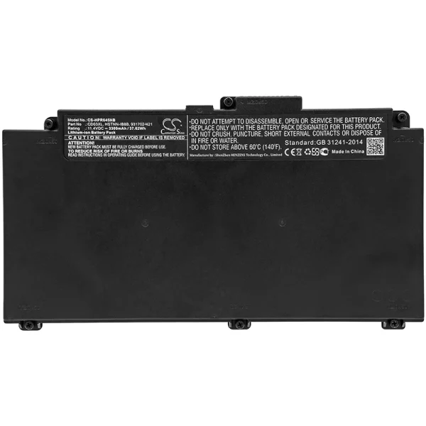 HP ProBook 645 G, ProBook 645 G4, ProBook 645 G4 (3UP61EA), ProBook 645 G4 3UP61EA Replacement Battery 3300mAh / 37.62Wh