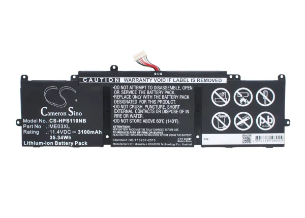 HP Stream 13-C000, 13-C100, 11-D000 Series Replacement Battery 3100mAh / 35.34Wh