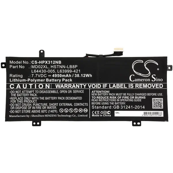 HP Chromebook X360 12B Series Replacement Battery 4950mAh / 38.12Wh