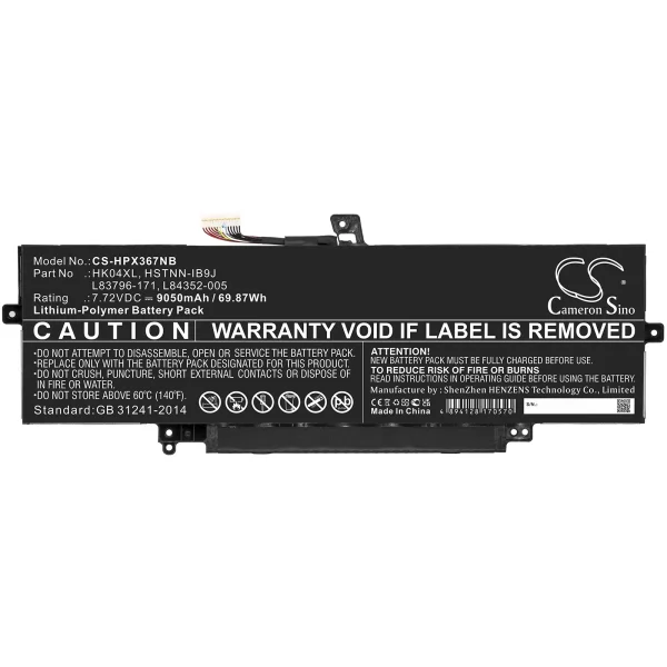 HP EliteBook x360 1040 G7 Series Replacement Battery 9050mAh / 69.87Wh