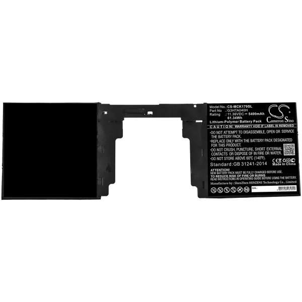 Microsoft Surface Book 2nd 15" 1793 Keyb Replacement Battery 5400mAh / 61.34Wh