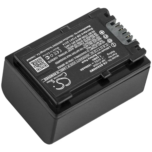 Sony FDR-AX33, FDR-AX40, FDR-AX45, FDR-AX53, FDR-AX60, FDR-AX700 Series Replacement Battery 1030mAh / 7.52Wh - Image 3