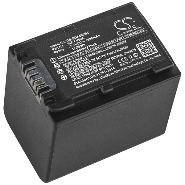 Sony FDR-AX33, FDR-AX40, FDR-AX45, FDR-AX53, FDR-AX60, FDR-AX700 Series Replacement Battery 1600mAh / 11.68Wh - Image 5