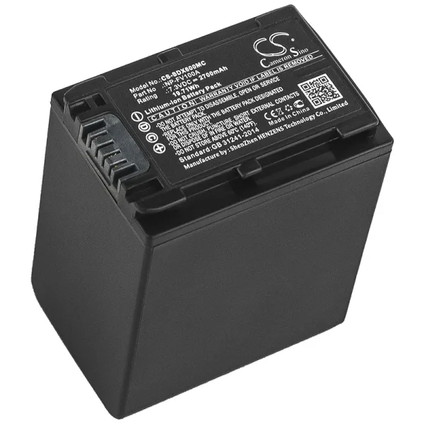 Sony FDR-AX33, FDR-AX40, FDR-AX45, FDR-AX53, FDR-AX60, FDR-AX700 Series Replacement Battery 2700mAh / 19.71Wh - Image 5