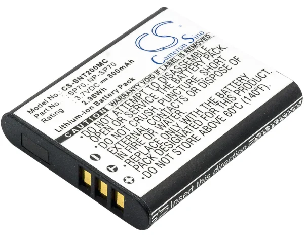 Sony Bloggie Duo, Bloggie MHS-FS2, Bloggie MHS-FS2/V, Bloggie MHS-FS2K, Bloggie MHS-FS3, Bloggie MHS-TS10 Series Replacement Battery 800mAh / 2.96Wh - Image 3