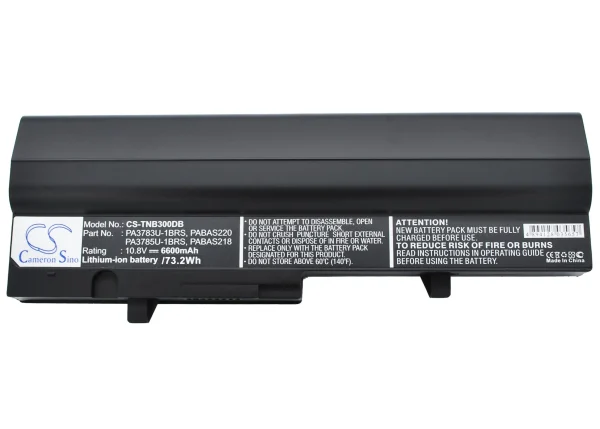 Toshiba Satellite N302, Satellite NB300, Satellite NB305, Satellite NB305-N410BL, Satellite NB305-N410BN, Satellite NB305-N410BN-G Series Replacement Battery 6600mAh