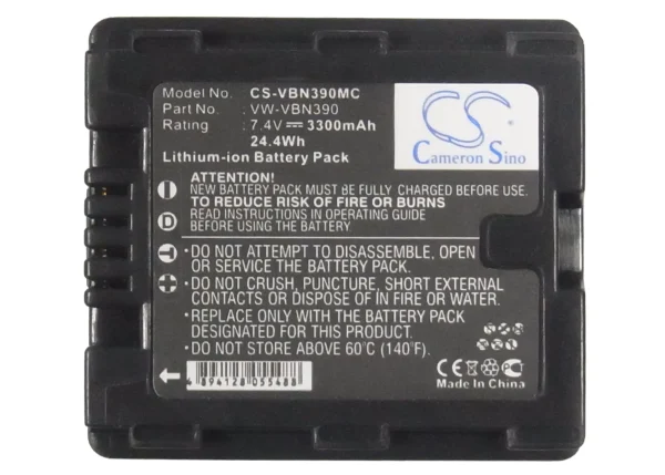 Panasonic HC-X900, HC-X900M, HC-X920, HDC-HS900, HDC-SD800, HDC-SD900, HDC-TM900 Series Replacement Battery 3300mAh / 24.42Wh