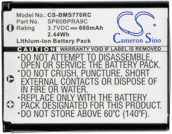 Sony Bluetooth Laser Mouse, VGP-BMS77 Series Replacement Battery 660mAh / 2.44Wh